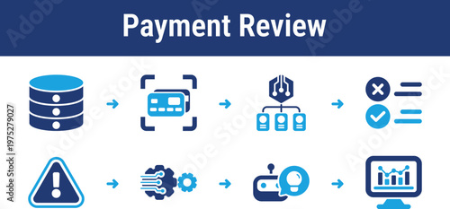 Payment Review Security Workflow Icons