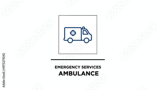 Ambulance icon representing emergency medical services and healthcare transport