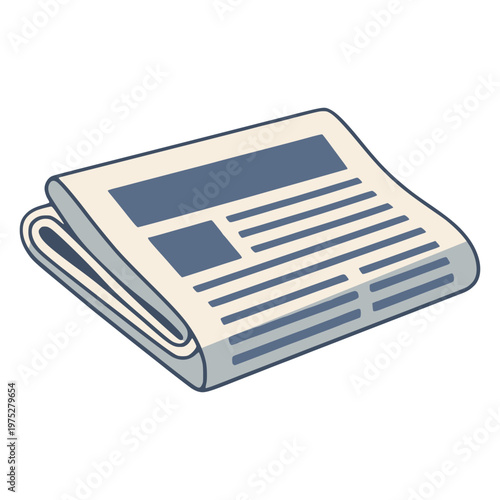 daily newspaper up to date flat color vector illustration template design