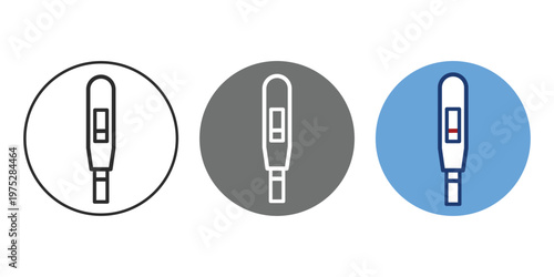 Line icon of a negative pregnancy test representing infertility and reproductive health condition. Suitable for medical, healthcare, and women health topics.