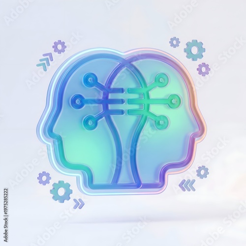 Artificial Intelligence Concept with Human Brain and Circuitry.