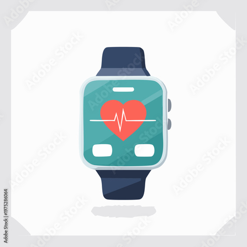 Smartwatch displaying heart rate monitoring for health tracking.