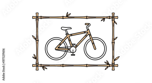 Bamboo Bicycle in Natural Frame