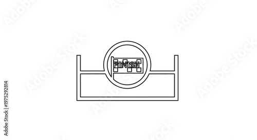 Abstract Circular Logo with Geometric Elements and Text Placeholder