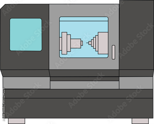 Professional industrial engineering and machining tool vector set