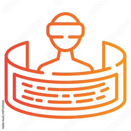 Virtual Reality Gradient Icon