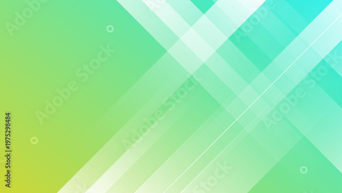 Modern green and cyan gradient background with diagonal light lines