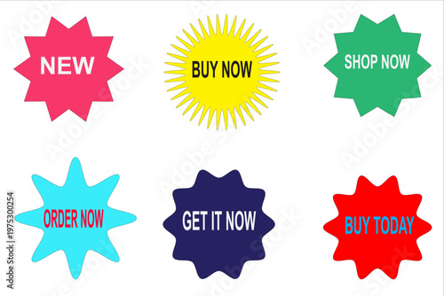 Colorful Promotional Badge Vector for Sale and Marketing