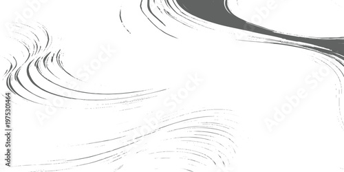 Abstract black-and-white wavy lines flowing like liquid marble, creating a hypnotic, fluid pattern with smooth curves and high contrast background.