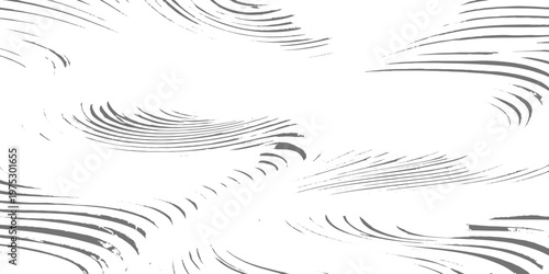 Abstract black-and-white wavy lines flowing like liquid marble, creating a hypnotic, fluid pattern with smooth curves and high contrast background.