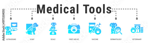 Medical Tools banner highlighting veterinary diagnostic equipment and medical tools for effective pet treatment
