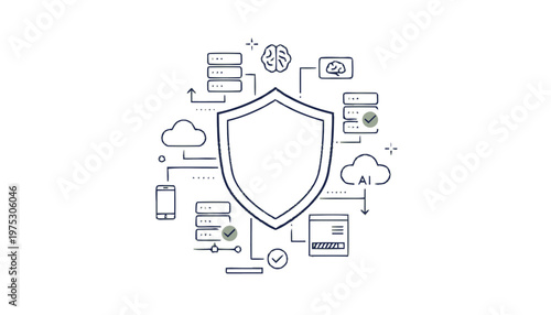 Digital Security Shield - Protecting Data and Information Online.