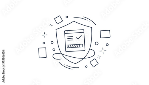 Digital Security Shield - Protecting Online Data and Information.