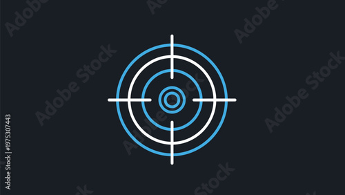 Targeting Precision - A Detailed View of the Crosshair on Dark Background.