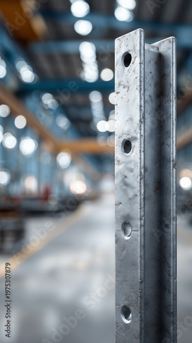 Steel beam detail in factor...
