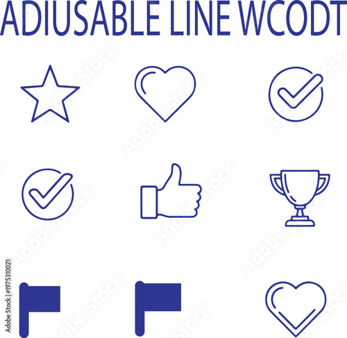 blue minimalist corner frame border stripe flat design vector illustration