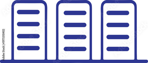 minimalist blue anchor symbol on white background vector illustration