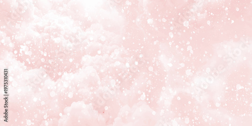 Lovely soft pink grunge watercolor texture with bokeh and bubbles effect background. light pink watercolor texture, gentle gradients and flowing brush strokes. light pastel shades blending naturally.