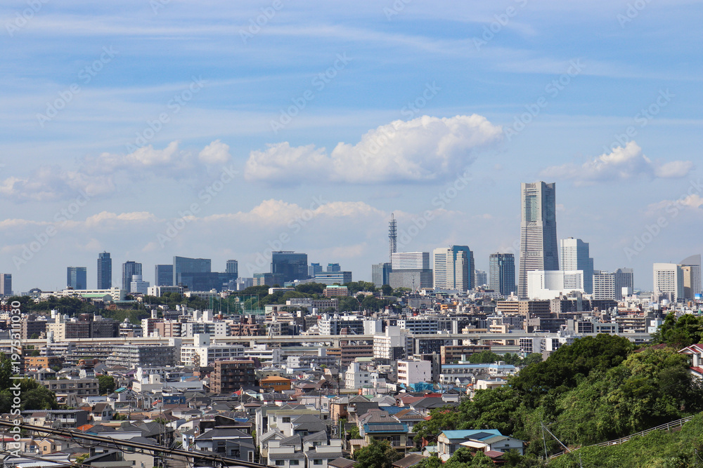 Fototapeta premium 蒔田の街並み(神奈川県横浜市南区)
