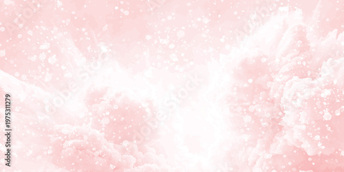 Lovely soft pink grunge watercolor texture with bokeh and bubbles effect background. light pink watercolor texture, gentle gradients and flowing brush strokes. light pastel shades blending naturally.