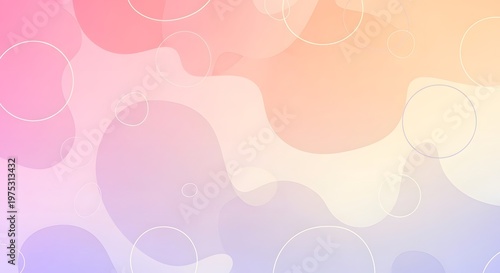 Abstract pink background with flowers and butterflies in a soft decorative floral design