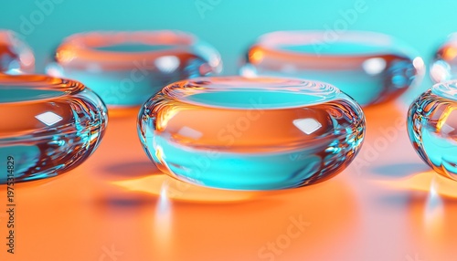 Colorful Droplets on Surface with Soft Light Reflection