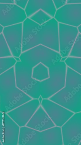 Abstract Teal Cyan Geometric Pattern Background with Glowing Hexagonal Network and Modern Digital Grid Design