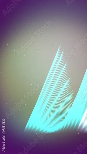 Abstract Futuristic Light Lines Background with Gradient Colors and Glowing Particles