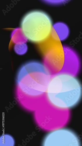 Abstract Colorful Glowing Circles Bokeh Background for Modern Design