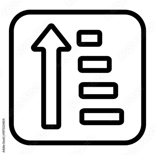 Billede på lærred Sort Line Icon