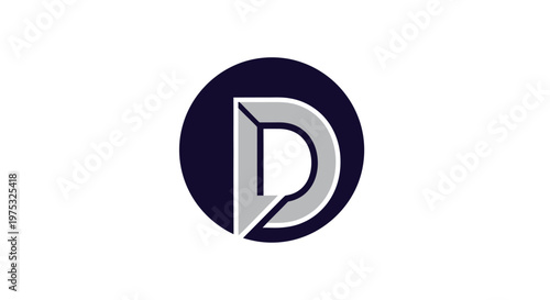 Abstract graphic design logo featuring the letter d in a modern style