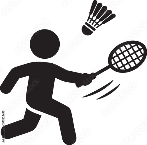 Tennis player silhouette with ball vector illustration