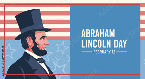 Abraham Lincoln American President Portrait.