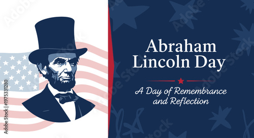 American President Abraham Lincoln Portrait.