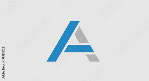 Abstract letter d design with modern curves on white background