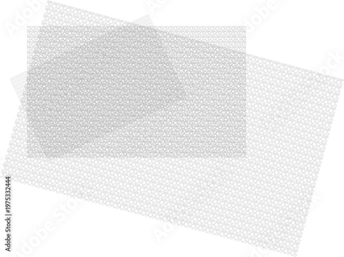 Hand-drawn grey porous cellular sponge texture overlays with transparent layers showing organic bubble patterns illustration