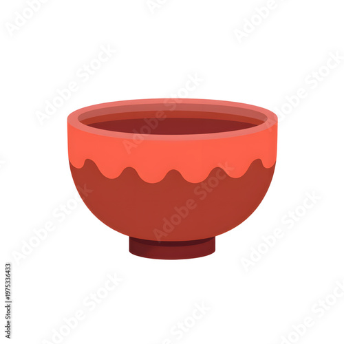 Stylized Gulasch bowl in soft red and brown gradients, culinary art
