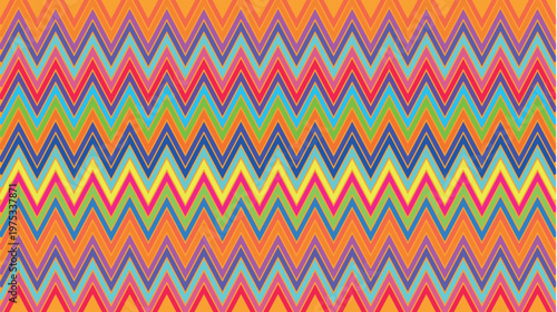 Vibrant Colorful Zigzag Pattern Abstract Background Design
