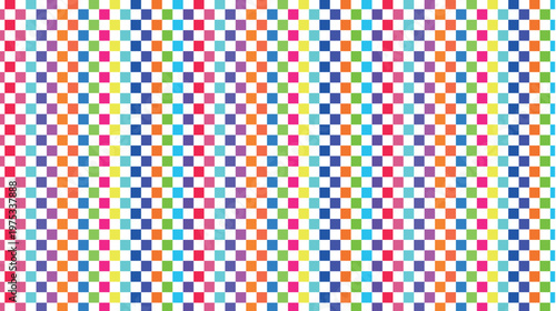 Colorful Multicolored Geometric Checkerboard Pattern Background