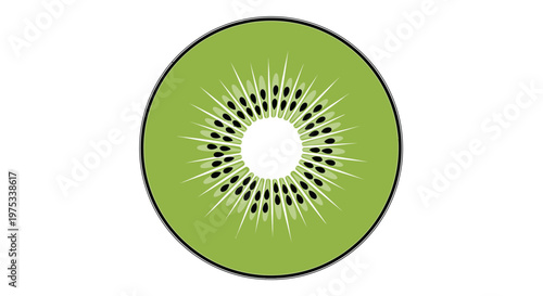 Fresh kiwi fruit slice isolated on white background for healthy eating
