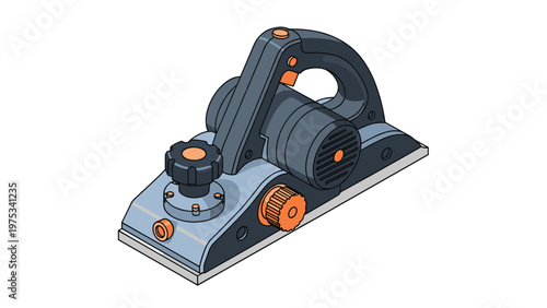 Powerful electric hand planer tool designed for professional woodworking and smoothing timber surfaces in carpentry and construction.