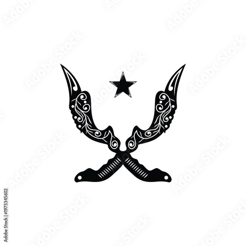 Kujang Siluet Vector Image And Illustration