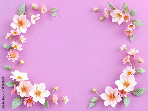Flower Border Design – Elegant Floral Frame Background