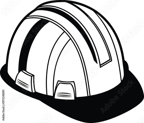 A stylized black and white outline of a well-known internet meme featuring a helmeted dog