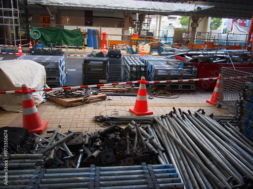 仮設足場の風景