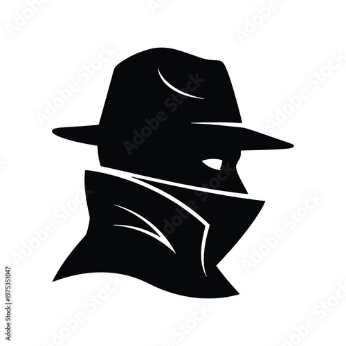 Spy Icon Logo Black Vector Illustration Design