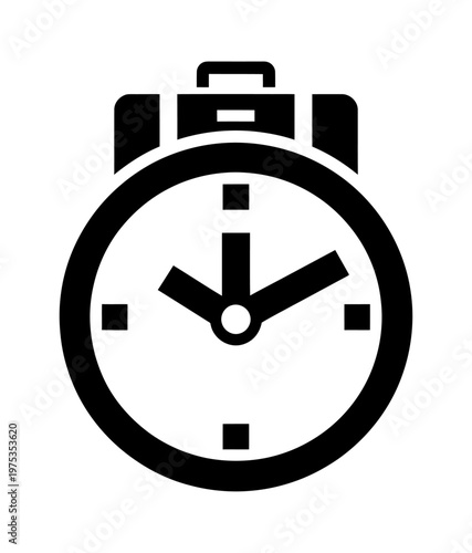 Vector icon of a stopwatch with a timer display
