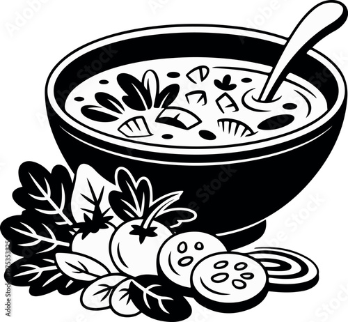 Adobe Illustrator Artwork soup line art