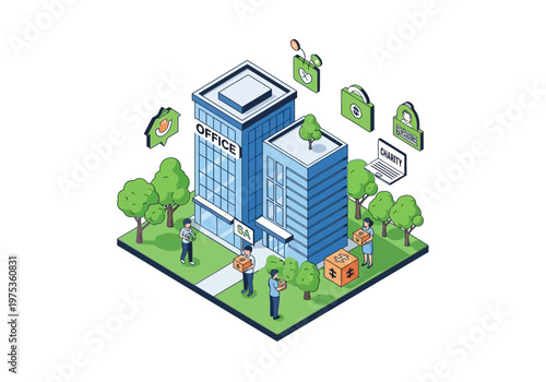 Secure and efficient office building management with advanced technology and services