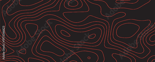 The stylized colorful abstract topographic map with lines and circles background.  Abstract topographic contours map background. Topographic map patterns, topography line map.